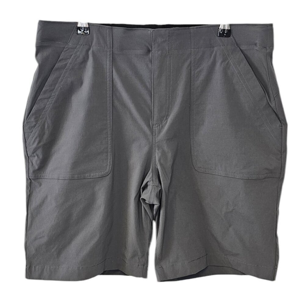 Eddie Bauer Womens Horizon Bermuda Short Size 12 Gray UPF Stretch Water Repel